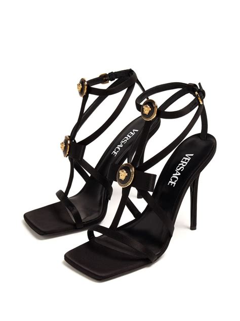 Versace Gianni Ribbon 110mm Satin Sandals 